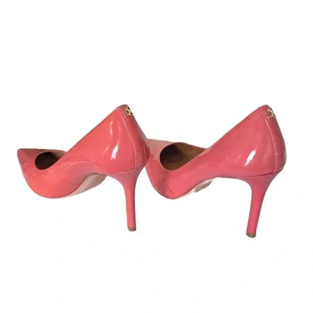 COACH | Women Pink Patent Leather Pointed Toe “Teddie” Classic Heels Size 9B - Picture 7 of 11